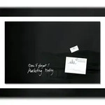 Sigel GL140 Glas-Whiteboard / gro&szlig;e Glasmagnettafel Artverum, 65x100 cm, schwarz