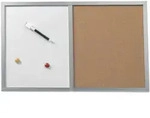 herlitz Kombi-Tafel, (B)600 x (H)400 mm, Holzrahmen silber
