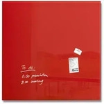 Sigel GL202 Glas-Whiteboard / gro&szlig;e Glasmagnettafel Artverum, 100x100 cm, rot