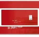 Sigel GL242 Glas-Whiteboard / gro&szlig;e Glasmagnettafel Artverum, 55x130 cm, rot