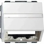 Gira System 55 Zentralplatte, f&uuml;r Datenanschlussgeh&auml;use, 1f, reinwei&szlig;, Befestigung