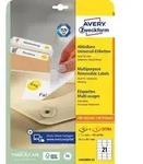 AVERY Zweckform L6023REV-25 Abl&ouml;sbare Universaletiketten DIN A4 Wei&szlig; 63,5 x 38,1 mm