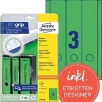 AVERY Zweckform ultragrip Ordneretiketten Haftend Breit L4754-20 DIN A4 6,1 x 29,7 cm