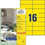 AVERY Zweckform Laser Etiketten 3455 Selbsthaftend DIN A4 Gelb 105 x 37 mm 100 Blatt