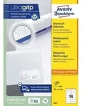 AVERY Zweckform ultragrip Universaletiketten 3477 Selbsthaftend DIN A4 Wei&szlig; 105 x 41