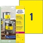 AVERY Zweckform L6111-20 Wetterfeste Etiketten DIN A4 Gelb 210 x 297 mm 20 Blatt &agrave; 1