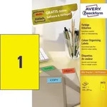 Avery Zweckform Universaletikett 3473 210x297mm gelb 100 St./Pack.