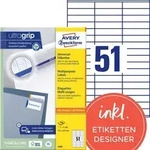 Avery Zweckform 3420 Universal-Etiketten, A4 mit ultragrip, 70 x 16,9 mm, 100