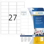 HERMA Abl&ouml;sbare Etiketten 63,5 x 29,6 mm, 675 Etiketten, wei&szlig;, matt, haftend