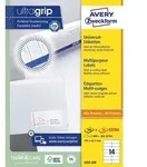 AVERY Zweckform ultragrip Universaletiketten 3653-200 Selbsthaftend DIN A4 Wei&szlig; 105