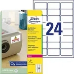 AVERY Zweckform L6141-20 Wetterfeste Etiketten DIN A4 Wei&szlig; 63,5 x 33,9 mm 20 Blatt
