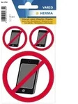 HERMA Hinweisetikett Kein Handy 5784 wetterfest sort. 3 St./Pack.