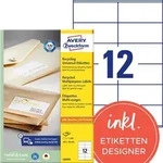 Avery Zweckform LR3424 Recycling Universal-Etiketten, A4, 105 x 48 mm, 100