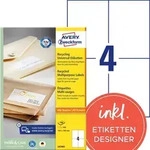 Avery Zweckform LR3483 Recycling Universal-Etiketten, A4, 105 x 148 mm, 100 Bogen/400