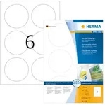 HERMA Abl&ouml;sbare Etiketten &Oslash; 85 mm, 600 Etiketten, wei&szlig;, rund, wieder haftend