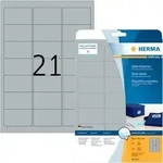 HERMA Silberfarbene Folien-Etiketten 63,5 x 38,1 mm, 525 Etiketten, gl&auml;nzend,