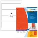 HERMA Ordneretiketten 192 x 61 mm, 400 Etiketten, rot, permanent haftend, f&uuml;r...