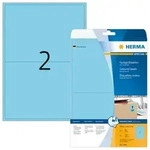 HERMA Farbige Etiketten 199,6 x 143,5 mm, 40 Etiketten, blau, abl&ouml;sbar