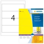 HERMA Ordneretiketten 192 x 61 mm, 400 Etiketten, gelb, permanent haftend, f&uuml;r