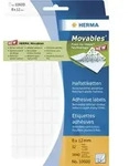 HERMA Vielzwecketiketten 8 x 12 mm, wei&szlig;, 3.840 Etiketten, abziehbar +