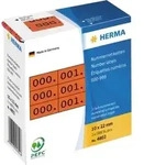 HERMA Etikett 4802 10x22mm 0-999 3fach rot 1.000 St./Pack.