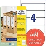 AVERY Zweckform ultragrip Ordneretiketten Haftend Breit LR4761-25 DIN A4 61 x 192 mm