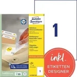 AVERY Zweckform L4735REV-100 Abl&ouml;sbare Universaletiketten DIN A4 Wei&szlig; 210 x 297 mm