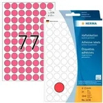 HERMA Markierungspunkte &Oslash; 13 mm, leuchtrot, 1.848 Etiketten, permanent haftend, f&uuml;r