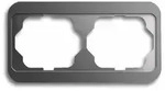 Busch-Jaeger ALPHA Rahmen, 2f, platin, matt, horizontal, Metall, geeignet f&uuml;r