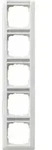 Gira System 55 Rahmen, 5f, reinwei&szlig;, gl&auml;nzend, vertikal,