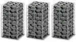 vidaXL Gabionen-Set 3-tlg. Verzinkter Draht 25&times;25&times;50 cm
