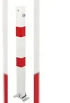 Alberts 780784 Absperrpfosten Klappy, zum Aufschrauben, umlegbar, wei&szlig;, Pfosten 70 x