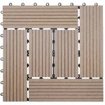 Mendler WPC Bodenfliese Rhone, Holzoptik Balkon/Terrasse, 11x je 30x30cm = 1qm ~