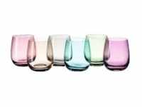 LEONARDO Trinkglas SORA 360 ml, spülmaschinenfest, farbig, 6 Stück