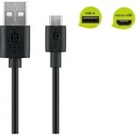 AccuCell Goobay 46800 Micro USB Lade- und Synchronisationskabel, 1 m, Schwarz - f&uuml;r
