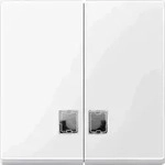 Merten System M Wippe Serien, Schalter/Taster, polarwei&szlig;, gl&auml;nzend, ohne ISO