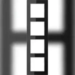 Jung Glasrahmen 4-fach sw AC 584 GL SW AC584GLSW