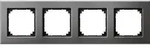 Merten Metallrahmen 4f.rho/gr 475414
