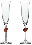 St&ouml;lzle Lausitz L'AMOUR Champagnerkelch rot 2er Set