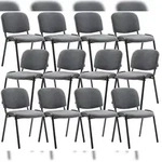 CLP 12er Set Besucherstuhl Ken Stoff grau