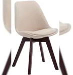 CLP Esszimmerstuhl Borneo Stoff creme/walnuss