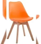 CLP Besucherstuhl Borneo V2 Kunstleder orange/natura
