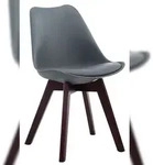 CLP Besucherstuhl Borneo V2 Kunstleder Kunstleder HBT: 84x48x41,5 cm grau walnuss