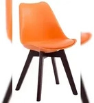 CLP Besucherstuhl Borneo V2 Kunstleder Kunstleder HBT: 84x48x41,5 cm orange walnuss