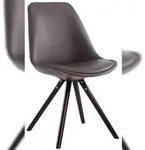 CLP Esszimmerstuhl Laval Rund Kunstleder Kunstleder HBT: 84x48x56 cm braun cappuccino