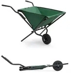 Relaxdays Schubkarre faltbar, HxBxT:66x64x112cm, Stahl, Polyester, 56l, bis 30kg,