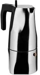 alessi obsidian 6-cup coffee maker, satin-finish, cast aluminum, 10x13x22 cm