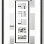 walther + design Galeria Kunststoff Bilderrahmen, schwarz, 5x 10x15 cm