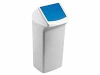 Durable Papierkorb 40l Polypropylen weiß/blau