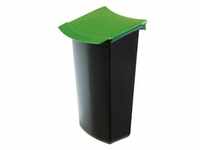 Abfalleinsatz für Papierkorb MONDO 3l schwarz/grün mit Deckel